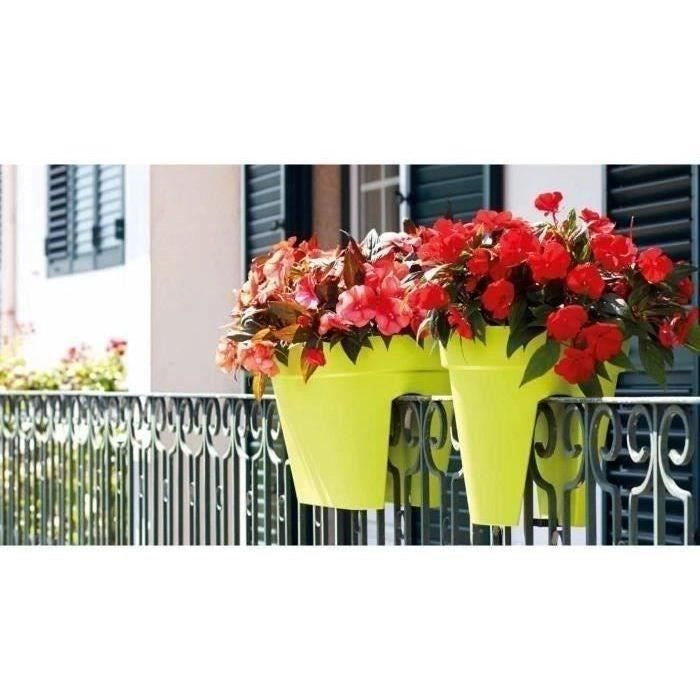ARTEVASI Jardiniere per balcone Capri - 30 x 60 x H 30 cm - 26,8 L - Grigio antracite