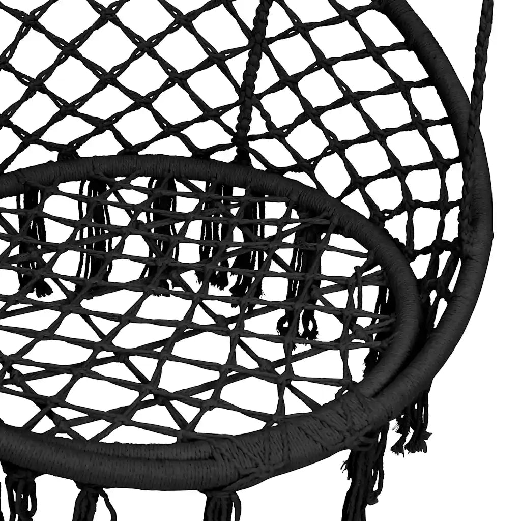Sedia a Dondolo in Stile Amaca 80 cm Antracite 93156
