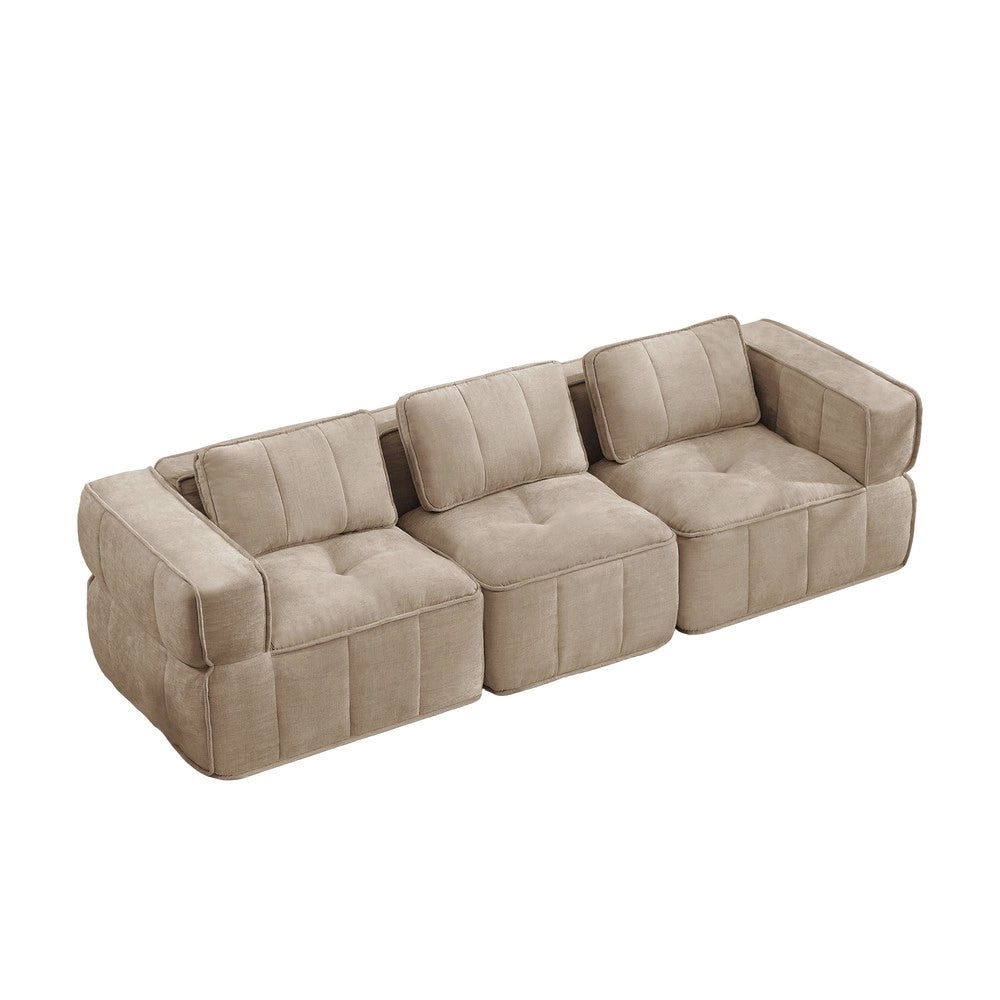 Divano 3 posti ¨C Minimal ¨C tessuto beige 220x90x85