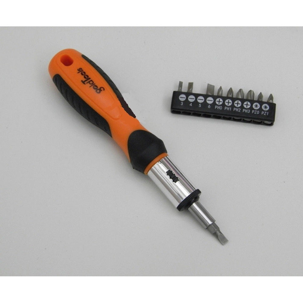 Trade Shop - Set Cacciaviti Giraviti A Cricchetto Di Precisione Professionale Da Elettricista -