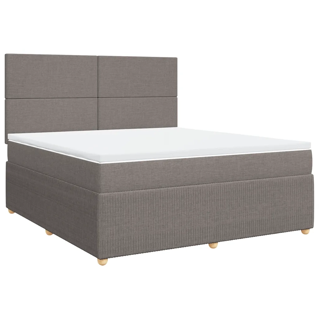 Giroletto a Molle con Materasso Tortora 180x200 cm in Tessuto 3294432
