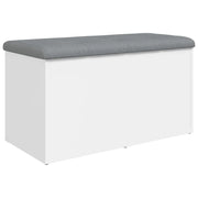 Panca contenitore bianca 82x42x45 cm in legno ingegnerizzato