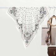 Foulard quadrato/piccolo in seta con classica stampa paisley francese