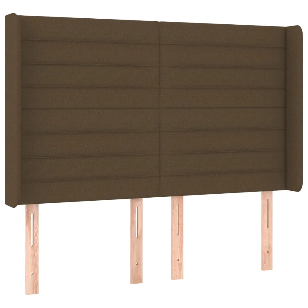 Testiera a LED-Testata con LED MarroneScuro147x16x118/128cm inTessuto 286019