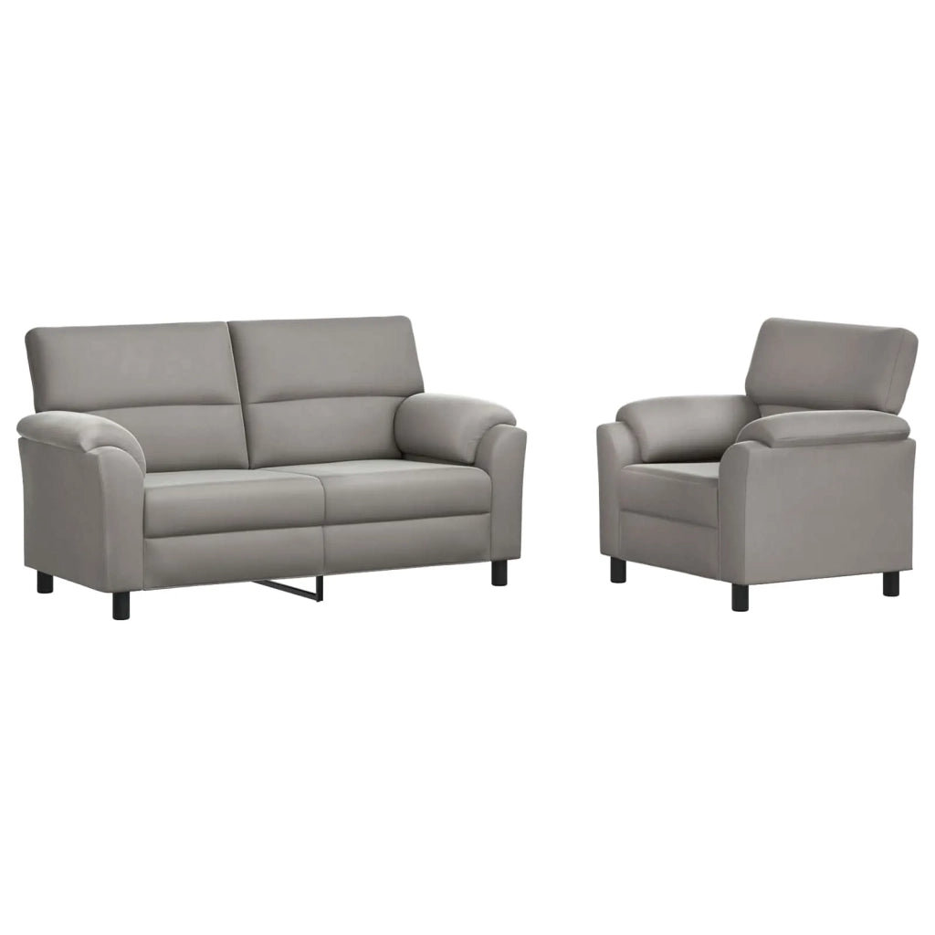 Set di divani 2 pcs Grigio Chiaro Velluto 3430434