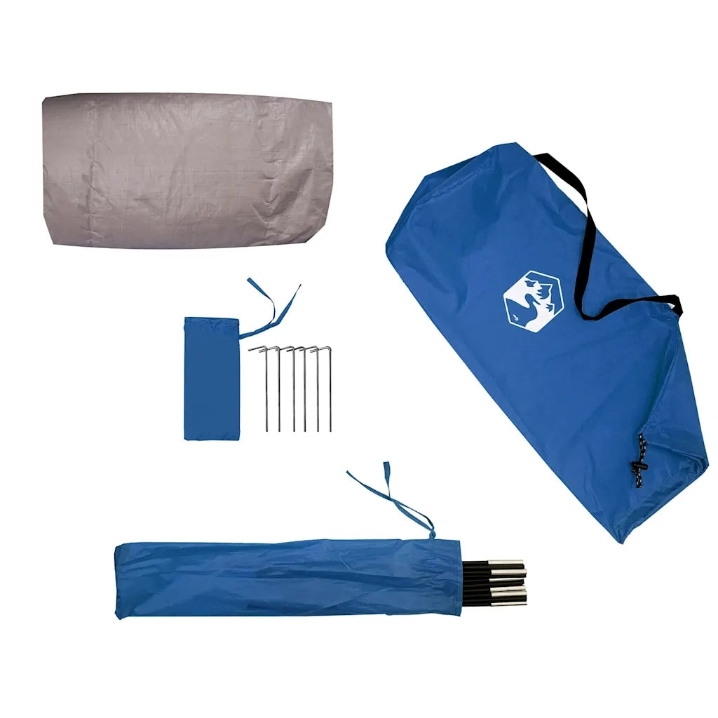 Tenda da Spiaggia 3 Persone Azzurra Impermeabile 4009455