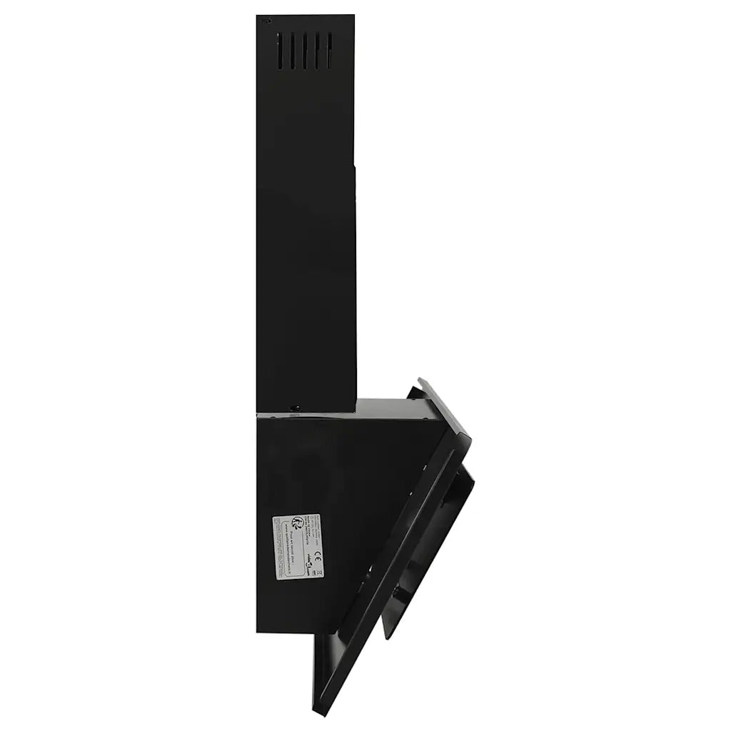 Cappa a Parete 90 cm in Acciaio Inox e Vetro Temperato Nero
