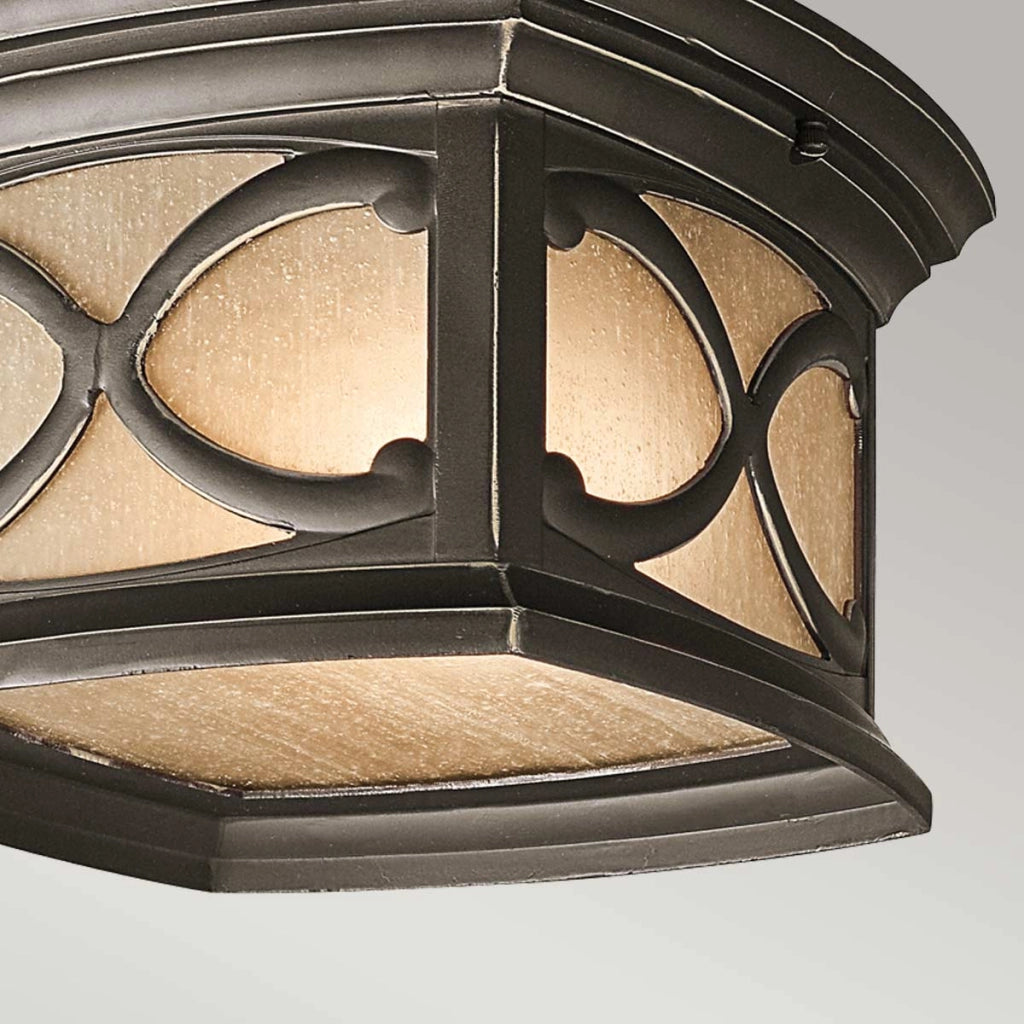 Plafoniera esterna Kichler Franceasi bronzo E27 2x60W