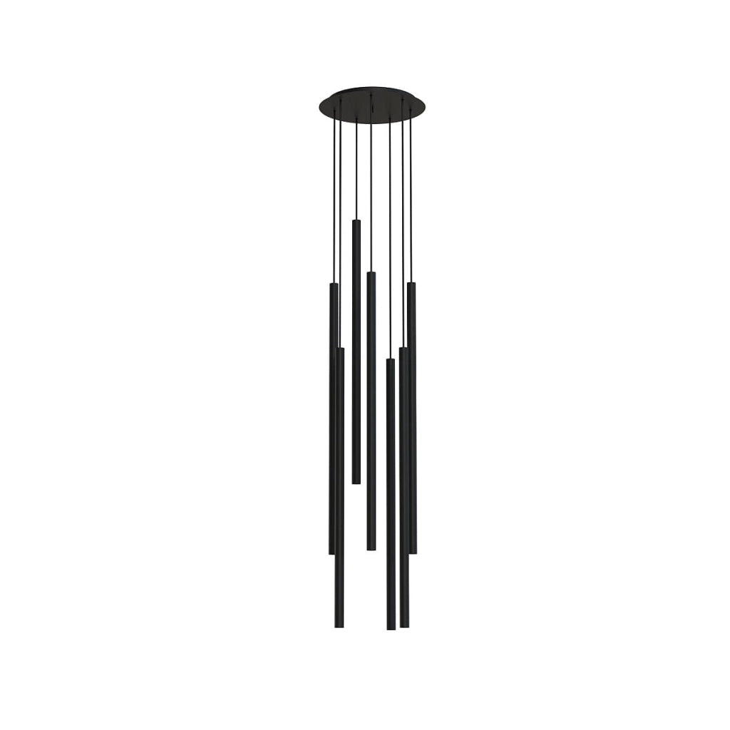 Lampadario sospeso Nowodvorski Laser nero 7xG9 Ø30