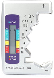 Tester di Batteria Digitale - Controlla la Carica per AA AAA C D 9V 1.5V - Strumento di Test per Batterie Alcaline.