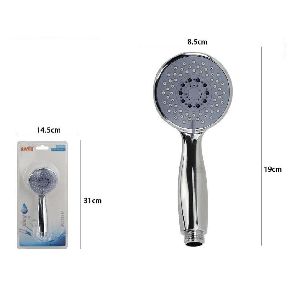 Trade Shop - Doccetta Rotonda 19 X 8.5cm Doccino Soffione Doccia Bagno Cornetta Moderno 59566 -