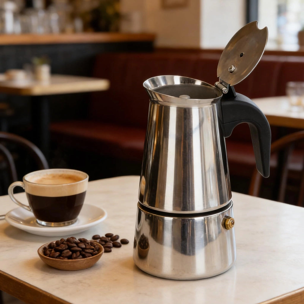 Bollitore in acciaio inossidabile da 450 ml, manuale, ideale per il campeggio, design moderno