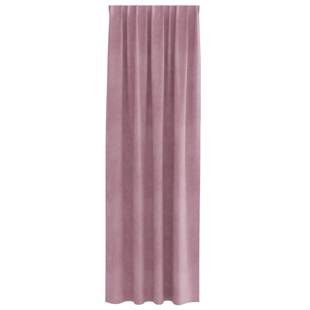 Tende Blackout  con nastri a nastro 2 pz in velluto rosa scuro