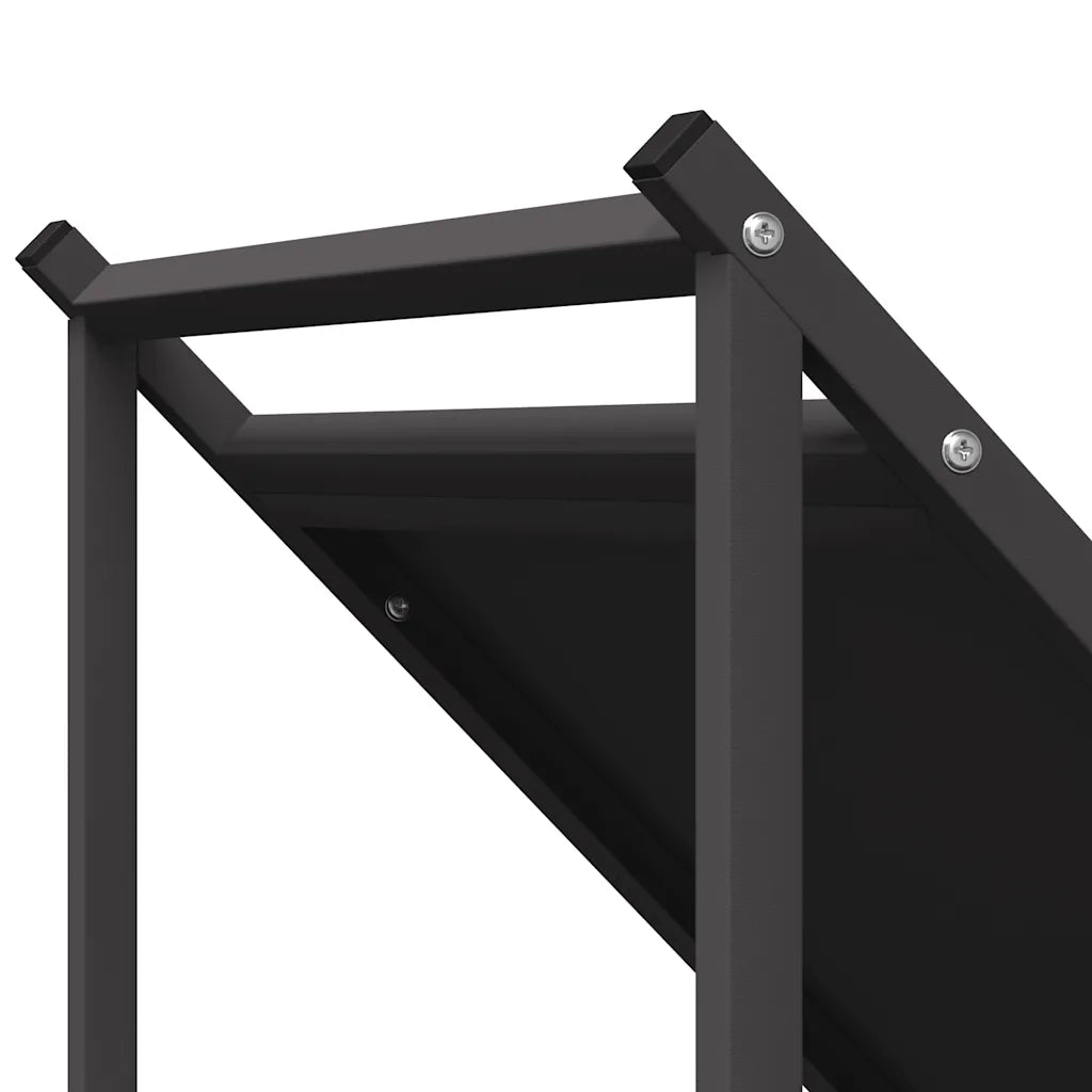 Rastrelliera per Legna da Ardere Nera 70x43x34,5 cm CFW6989499