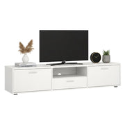 Mobile porta TV Giaele, Credenza da soggiorno, Armadio basso per TV, Base parete attrezzata, 177x40 h38 cm, Bianco