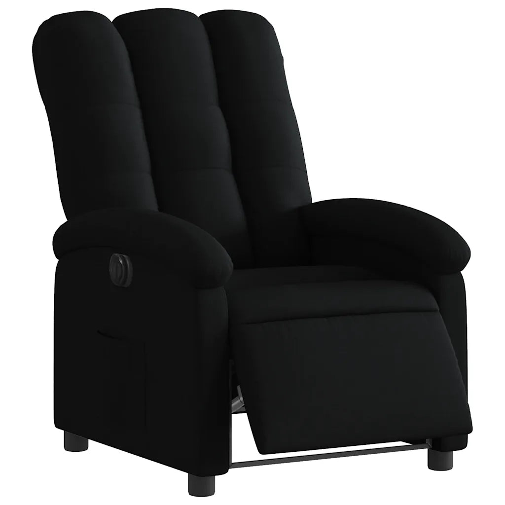 Poltrona | Sedia Relax Elettrica Reclinabile Nera in Tessuto