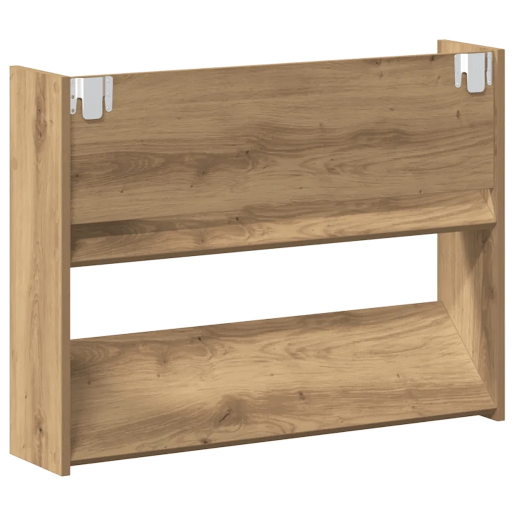 Scarpiera a Muro Rovere Artigianale 80x18x60 cm in Truciolato 856543