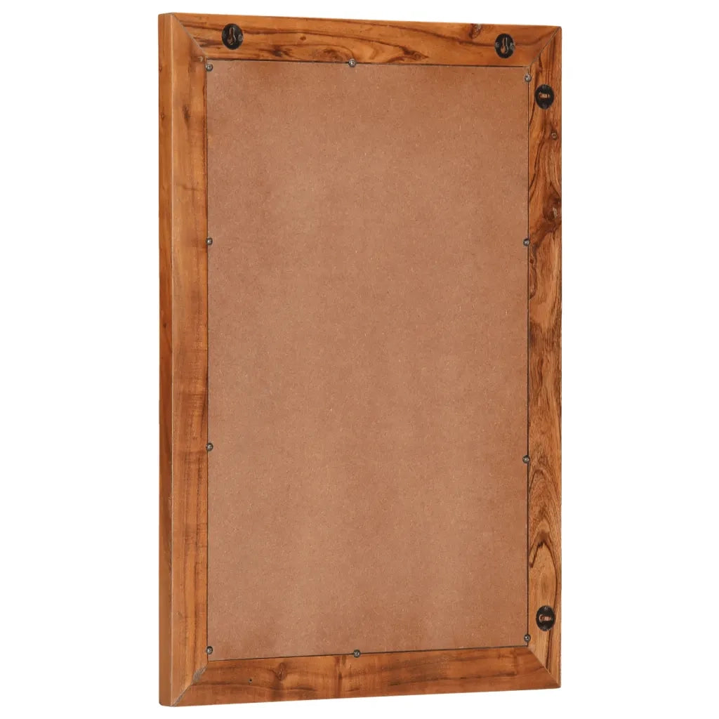 vidaXL Specchio da Bagno 50x70 cm in Legno Massello di Acacia e Vetro