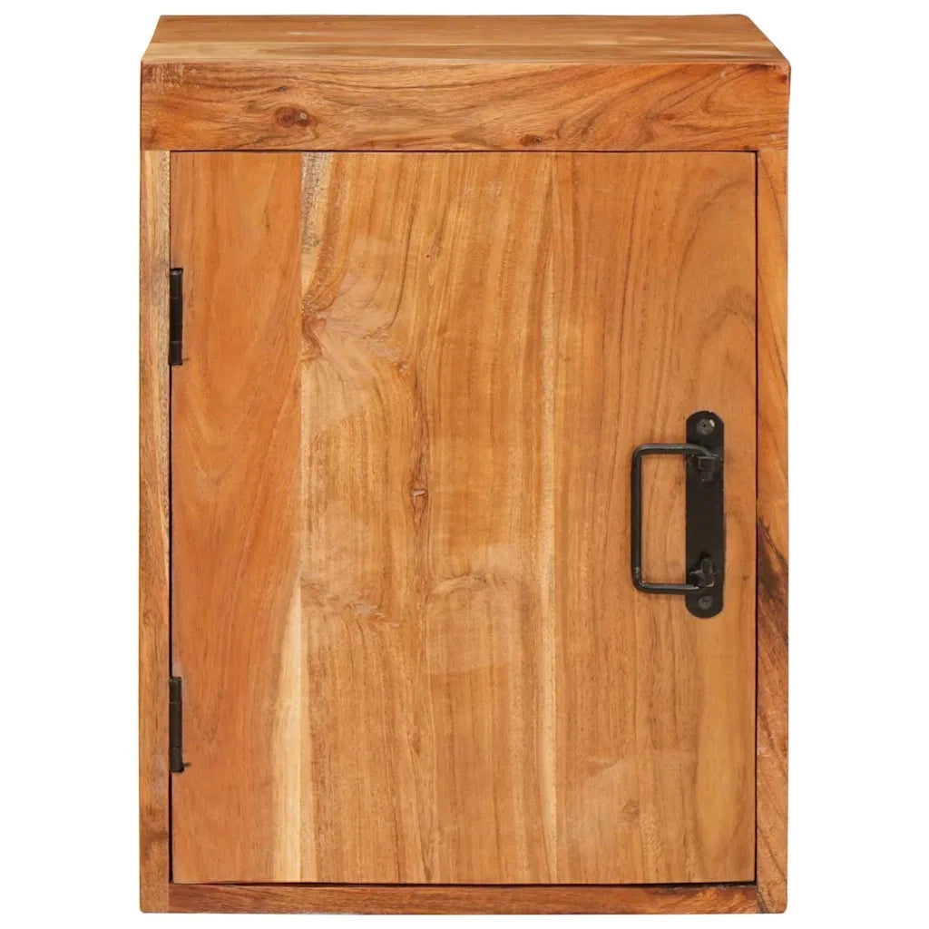 Comodino 2 pz-Set di 2 Tavolino da notte Marrone 35 x 33 x 48 cm Legno Massello di Acacia