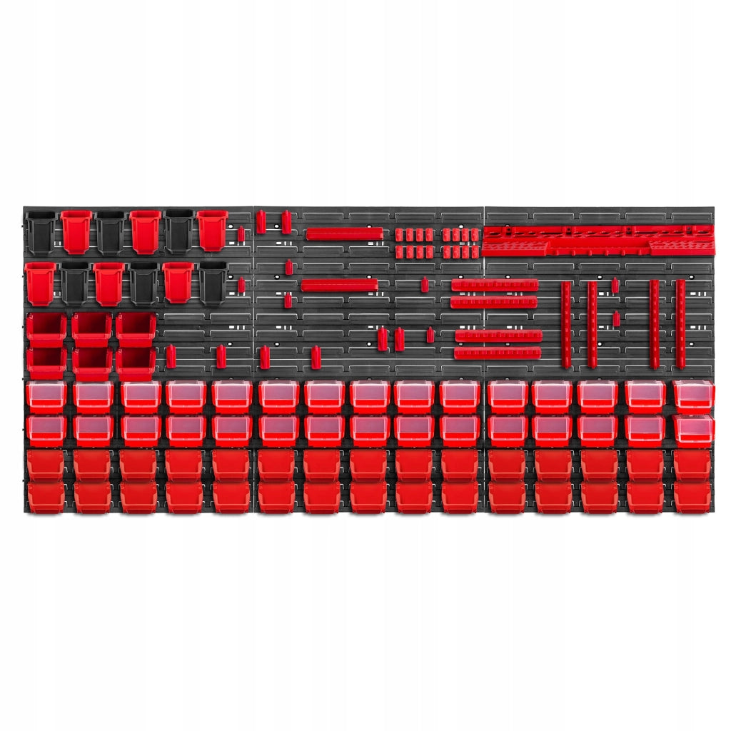 Pannello portautensili KADAX da parete per officina, 174x78 cm, 66 scomparti, 40 supporti, garage.