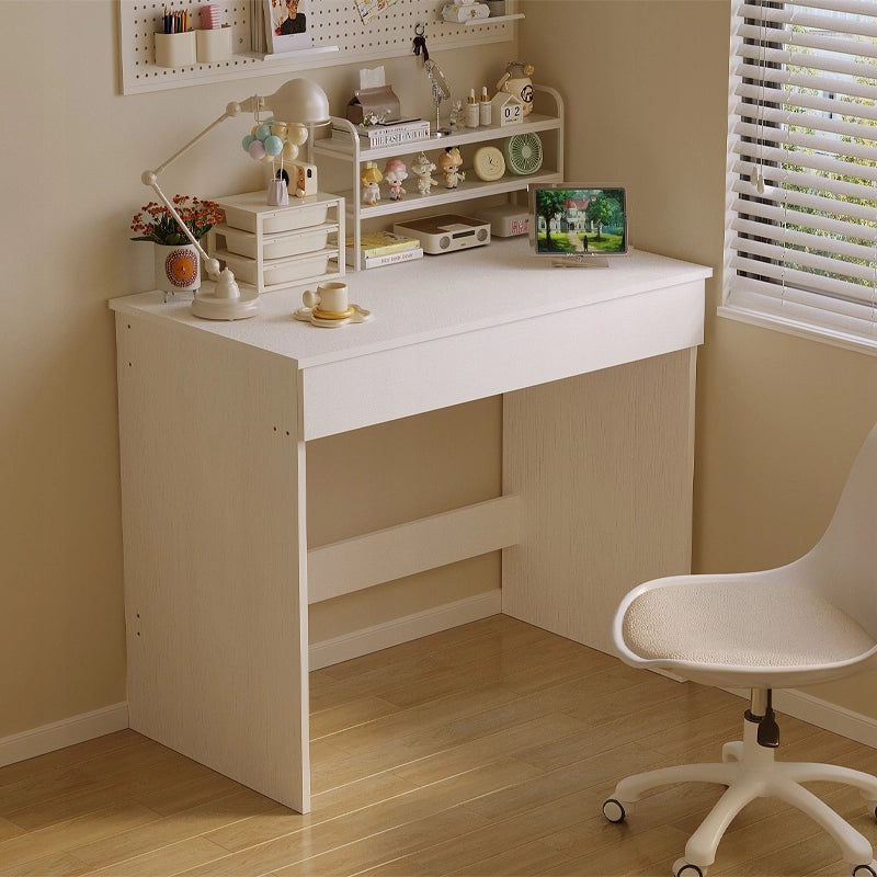 Scrivania per ragazzi, bianca, stile loft moderno con cassetto, 90 cm