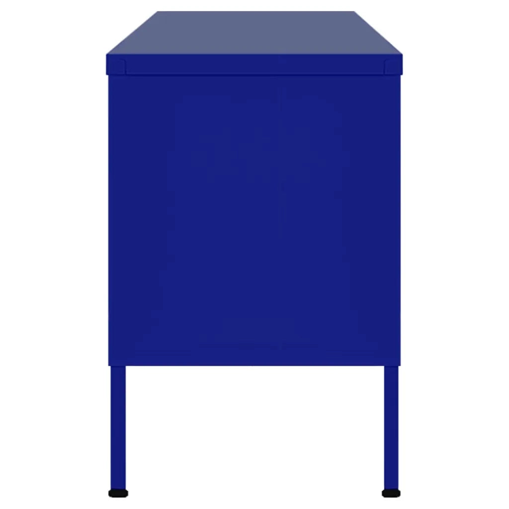 Mobile TV Blu Marino 105x35x50 cm in Acciaio 336235