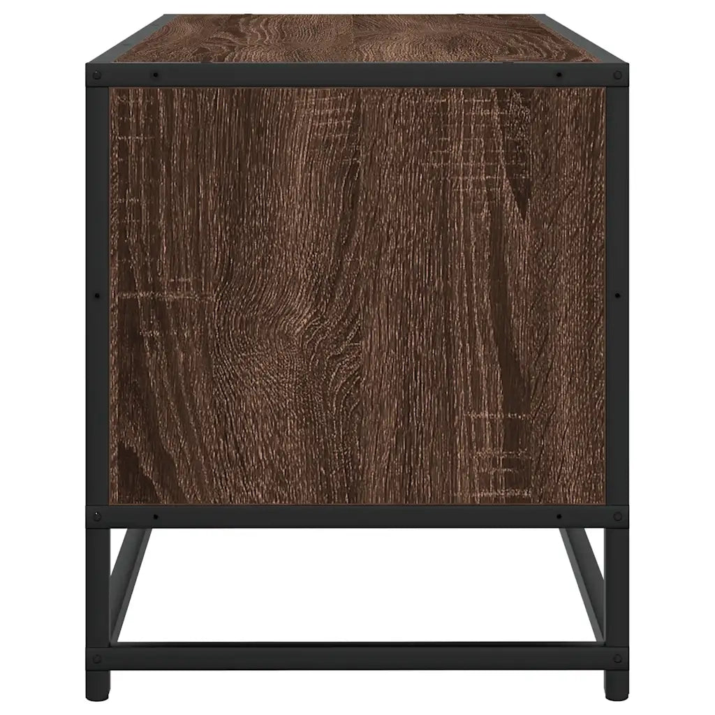 Mobile TV-Credenza per TV-Console TV Rovere Marrone 100x34,5x40 cm Multistrato e Metallo