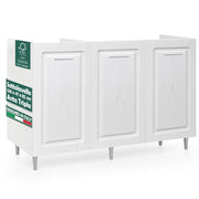 Mobile Sottolavello Cucina Componibile in Legno Boiserie Bianco Frassinato 3 Ante