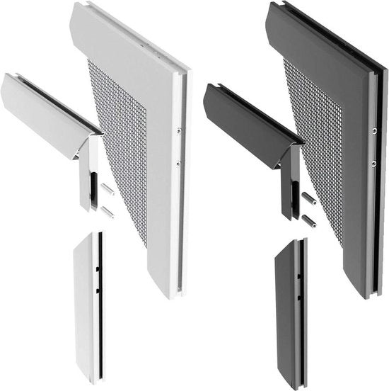 Protezione dagli insetti - Set di connessioni angolari in alluminio per finestre apribili - Porte e finestre - Argento - 068x6x6 cm - 03538