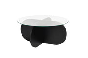 Tavolo basso in legno "Aeris" - 75 x 75 x 35 cm - Bois Noir Trasparente