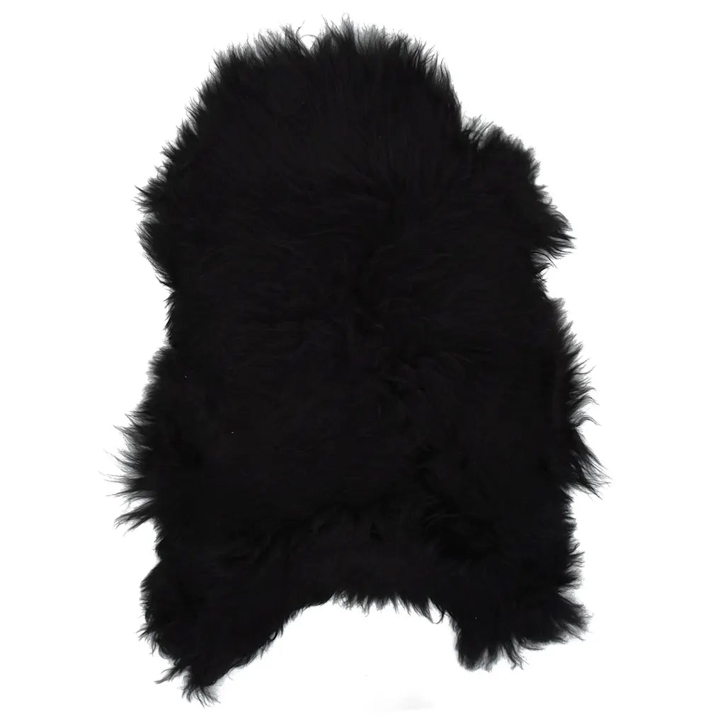 Fodera per Sedia in Pelle di Pecora Islandese Nera 70x110 cm 335854