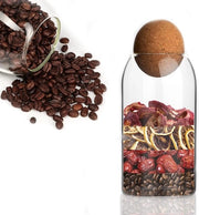 Vasca di Stoccaggio in Vetro con Cappuccio a Forma di Sfera - 800 ml - Vasca di Stoccaggio per Cucina, Ristorante - Tè, Caramelle, Erbe - Contenitore di Stoccaggio