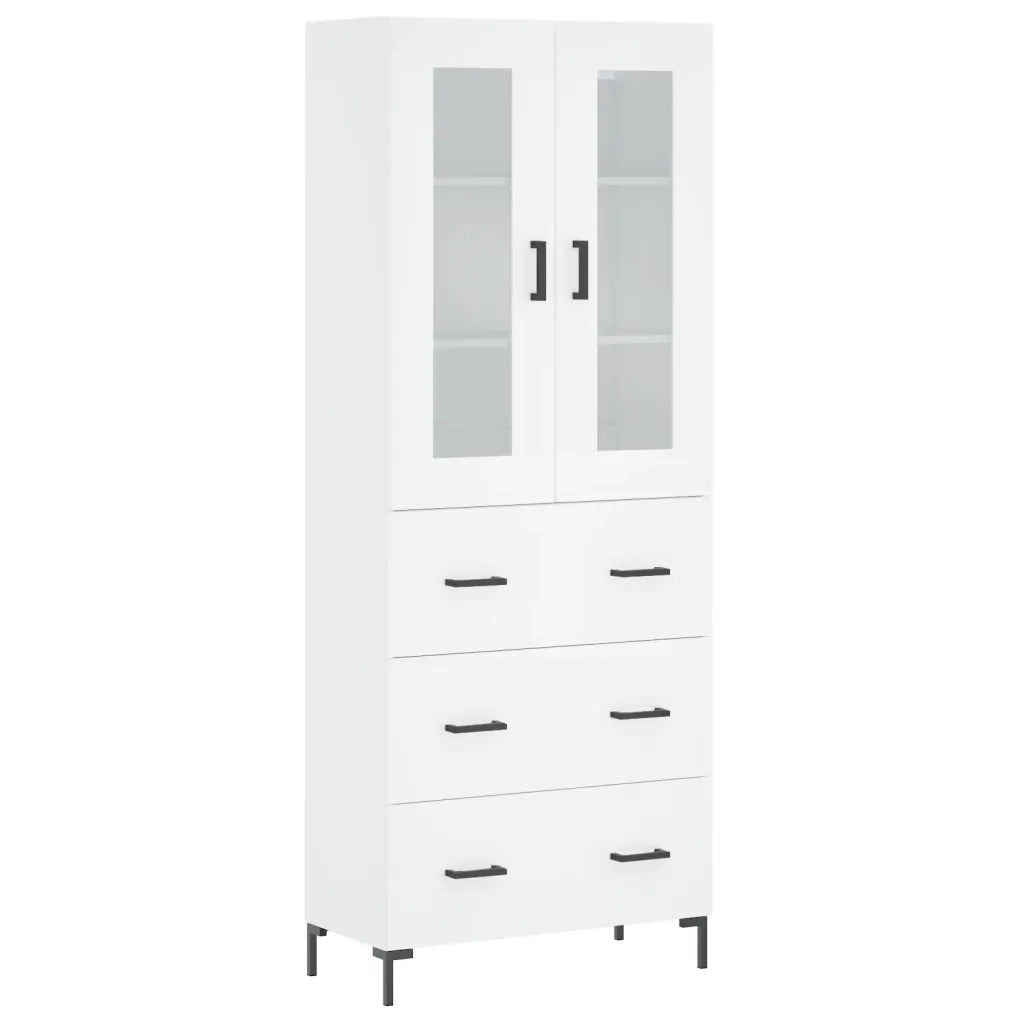 Credenza Bianca 69,5x34x180 cm in Legno Multistrato 3198401