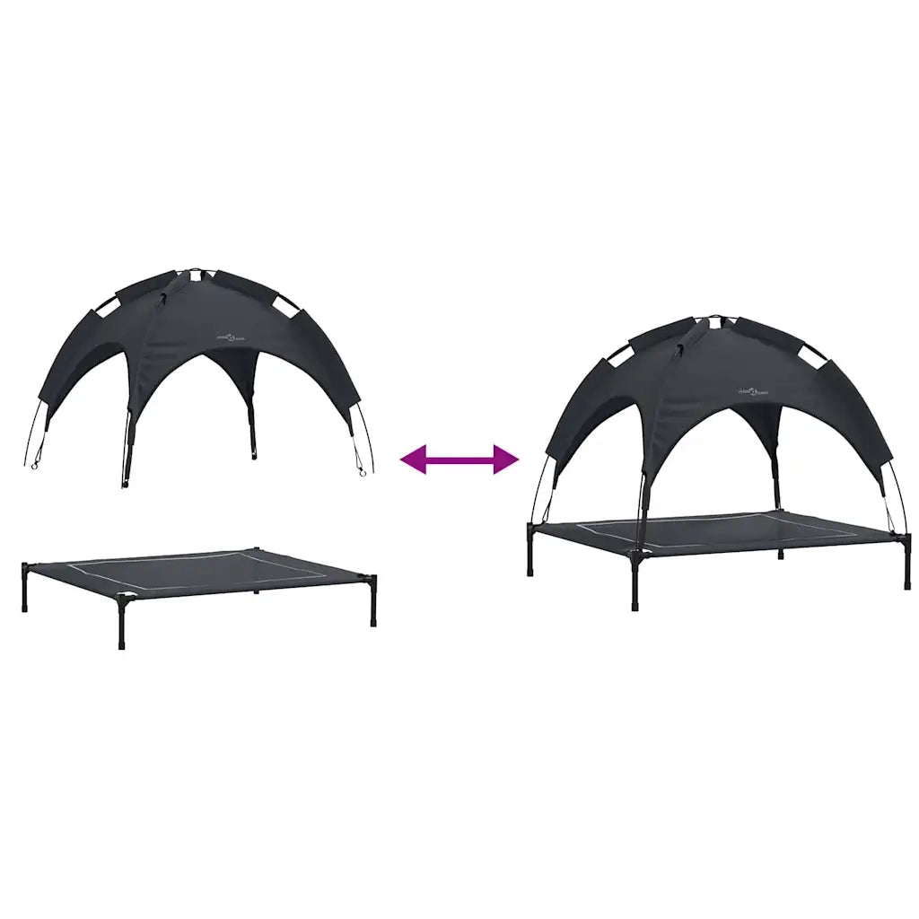 Letto per Cani Nero 90 x 81 x 80,5 cm Acciaio CFW5901497