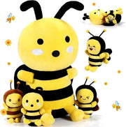Set di api di peluche per bambini - comprensivo di un grande api di peluche e 4 api di peluche carine - api di peluche morbide per regali di compleanno e decorazioni per feste tematiche