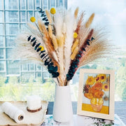 Pampas Gras Seco Naturale Boccioli di Fiore Deco DIY Fiori Secati Bocciolo, Bocciolo di Pampas Riet Bocciolo Deco Ideale per Ambiente Boho (75pz)