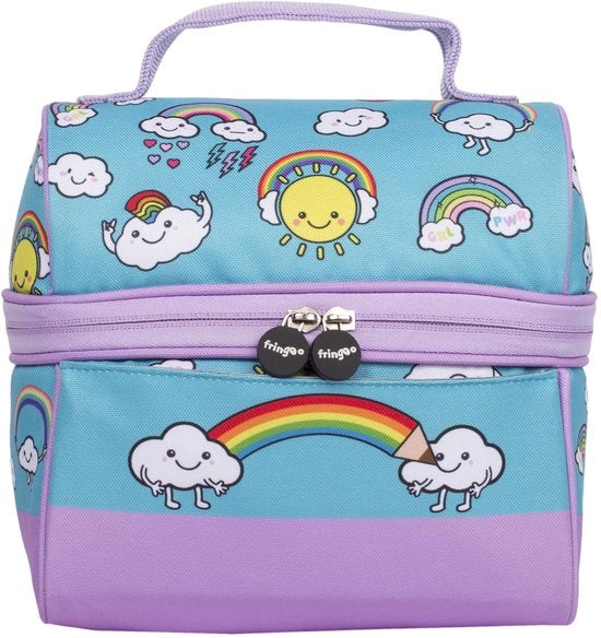 Borsa termica isolata per bambini - Tas in stile retro - Per scuola, asilo, picnic, vita quotidiana, viaggi