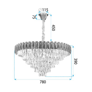 Lampada Cristal G061-cp 80cm Gold