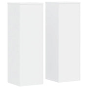 Supporti per piante | Sostegno per piante 2 pz Bianchi 33x33x100 cm Legno Multistrato