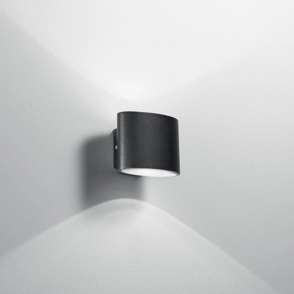 APPLIQUE BIEMISSIONE LED BOXTER NERA 8W 960LM CCT 3000K / 4000K IP44 12,9X8,5X10CM