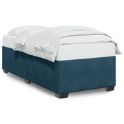 Letto singolo | Letto per adulti | Giroletto Blu 90x190 cm in Velluto
