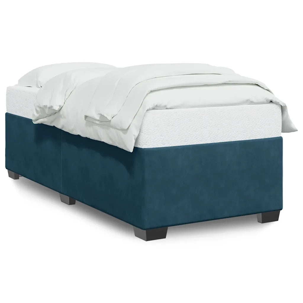 Letto singolo | Letto per adulti | Giroletto Blu 90x190 cm in Velluto