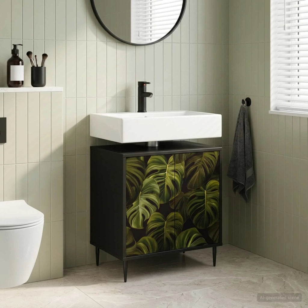 Mobile da Bagno ELBURG Rovere Nero 60 x 40 x 61 cm 8007413