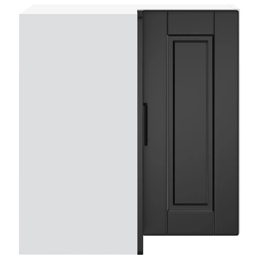 vidaXL Pensile da Cucina ad Angolo Porto Nero in Legno Multistrato