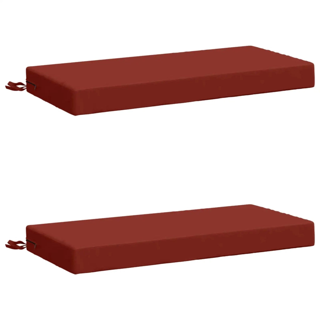 Cuscini per Panchina a 2 Pezzi SOEST 2 pz 100% Poliestere Rosso 949561