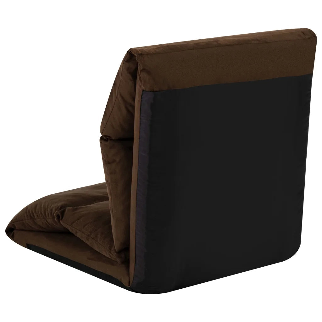 Sedia a Sdraio da Terra Pieghevole Marrone in Microfibra cod mxl 66244