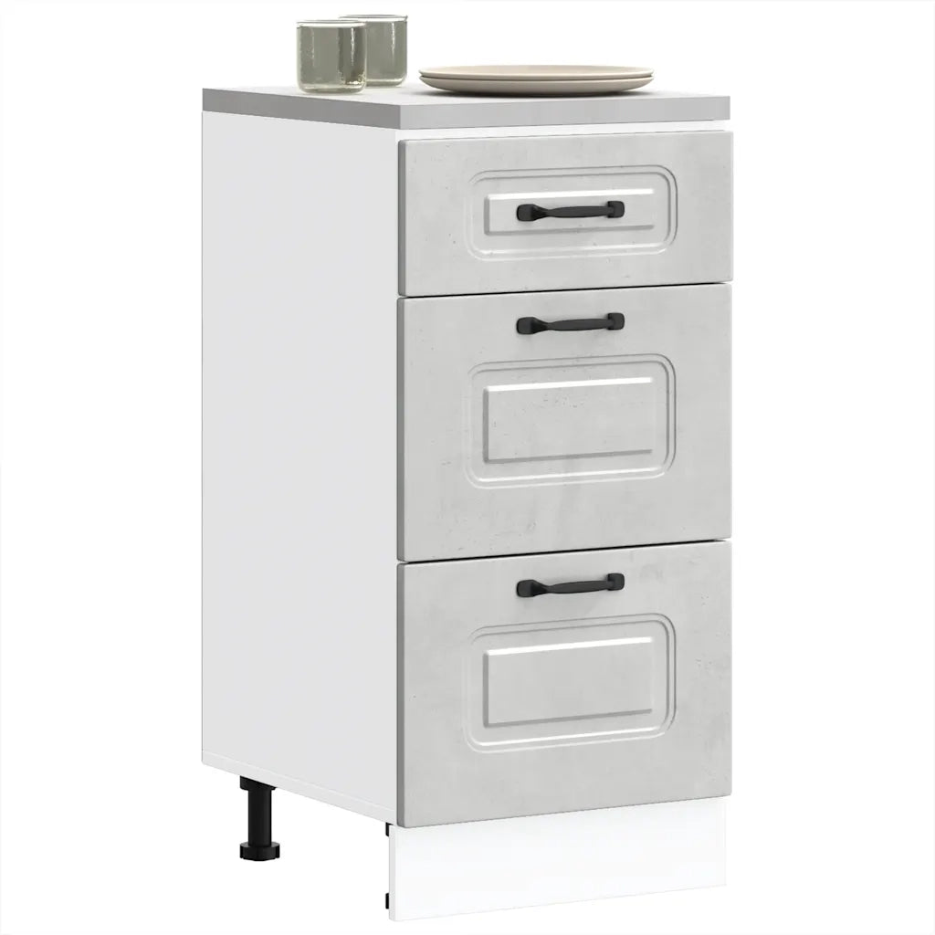 Base da Cucina-Mobile Base da Cucina Kalmar Grigio Cemento in Legno Multistrato 550852