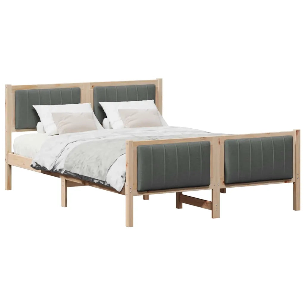 Struttura del Letto marrone e grigio scuro 135 x 190 cm 878480