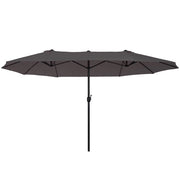 Ombrellone da Giardino Doppio Tetto 4,6x2,7 m  Roland Grigio