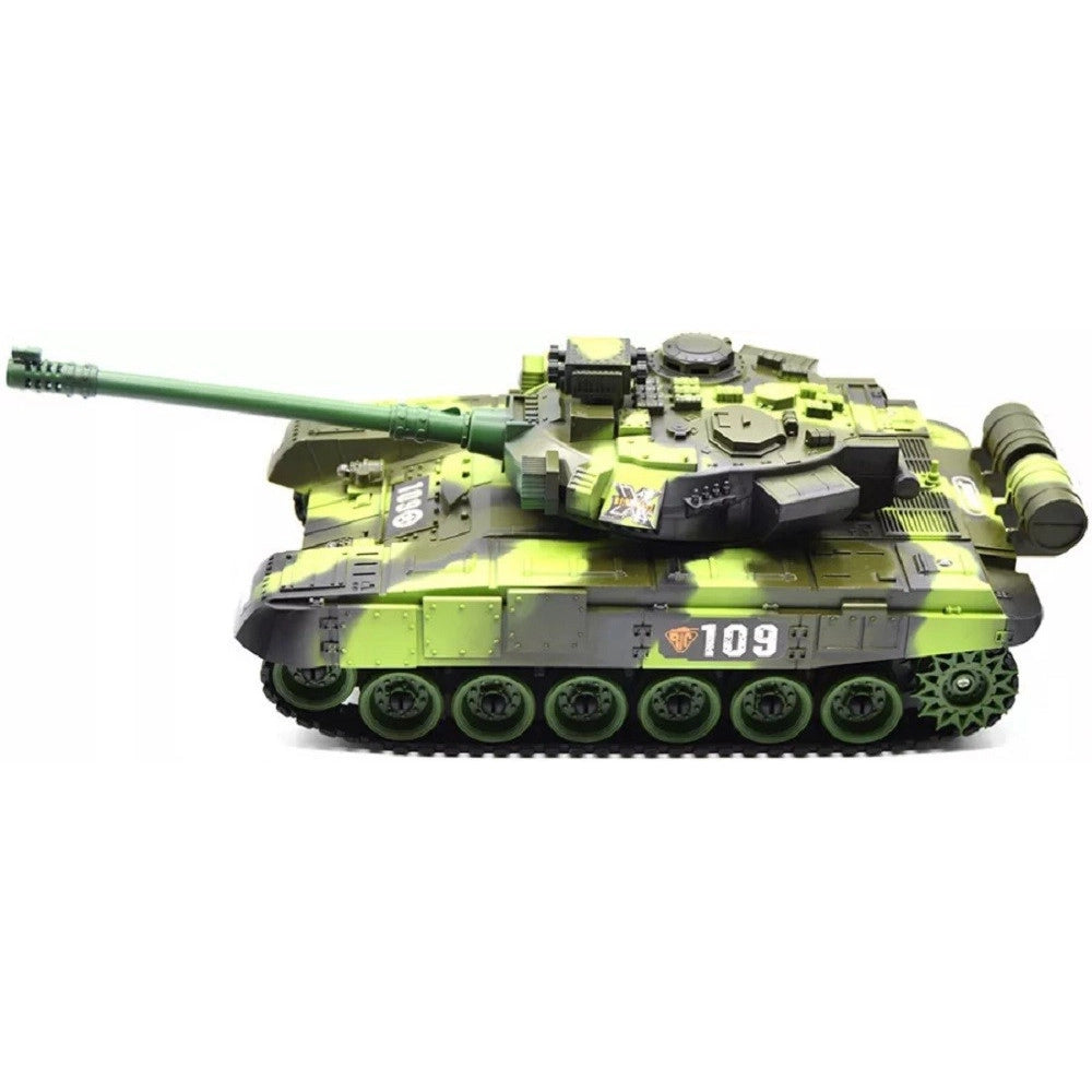 Trade Shop - Carro Armato Telecomandato Q-wj669 Giocattolo Con Telecomando Effetti Sonori Luci -